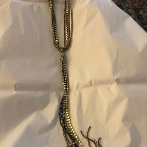 Chico's Gold and Silver Beaded Necklace